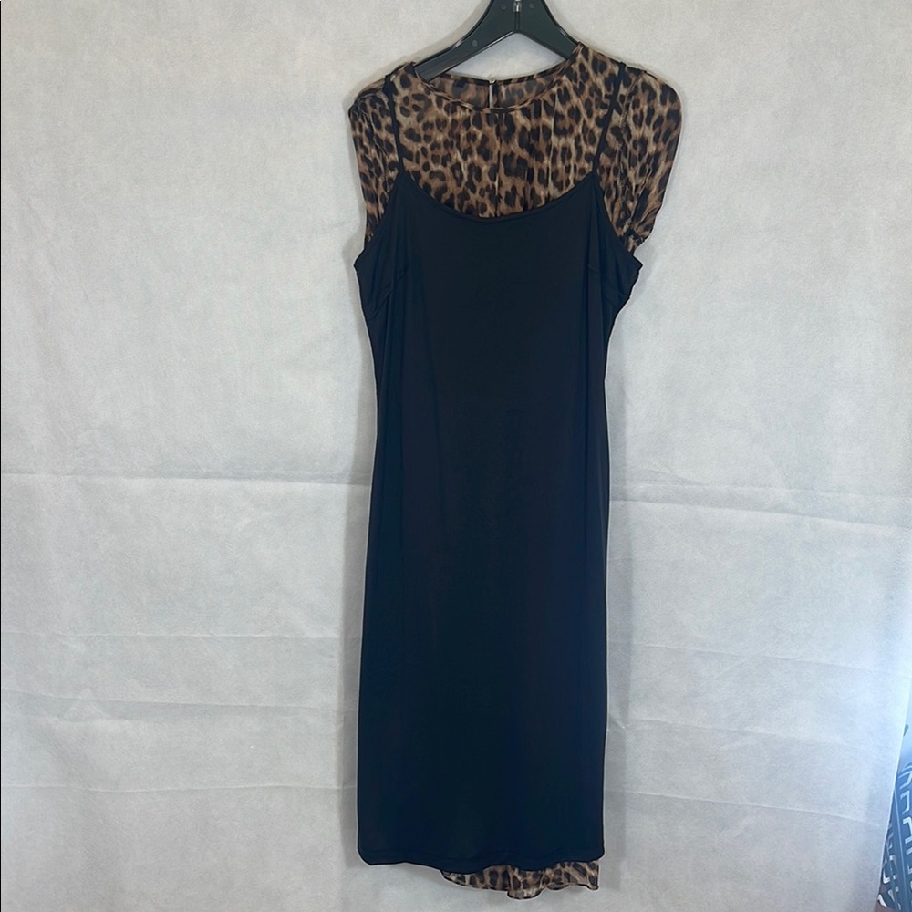 Leopard Print Long Sleeve Dress - Picture 5 of 14